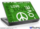 Laptop Skin (Medium) - Love and Peace Green