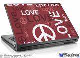 Laptop Skin (Medium) - Love and Peace Pink