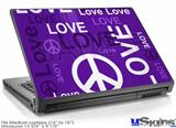 Laptop Skin (Medium) - Love and Peace Purple