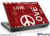 Laptop Skin (Medium) - Love and Peace Red