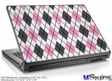 Laptop Skin (Medium) - Argyle Pink and Gray