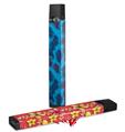 Skin Decal Wrap 2 Pack for Juul Vapes Floating Coral Blue Medium JUUL NOT INCLUDED