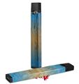 Skin Decal Wrap 2 Pack for Juul Vapes Exotic Wood Zebra Wood Vertical Burst Neon Blue JUUL NOT INCLUDED