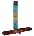 Skin Decal Wrap 2 Pack for Juul Vapes Exotic Wood Karelian Burl Burst Neon Blue JUUL NOT INCLUDED