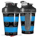 Decal Style Skin Wrap works with Blender Bottle 20oz Skull Stripes Blue (BOTTLE NOT INCLUDED)