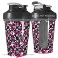 Decal Style Skin Wrap works with Blender Bottle 20oz Splatter Girly Skull Pink (BOTTLE NOT INCLUDED)