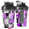 Decal Style Skin Wrap works with Blender Bottle 20oz Purple Checker Skull Splatter (BOTTLE NOT INCLUDED)