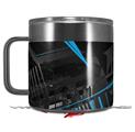 Skin Decal Wrap for Yeti Coffee Mug 14oz Baja 0004 Blue Medium - 14 oz CUP NOT INCLUDED by WraptorSkinz