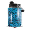 Skin Decal Wrap for Yeti Half Gallon Jug Folder Doodles Blue Medium - JUG NOT INCLUDED by WraptorSkinz