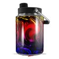Skin Decal Wrap compatible with Yeti Half Gallon Jug Liquid Metal Chrome Flame Hot - JUG NOT INCLUDED by WraptorSkinz