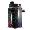 Skin Decal Wrap for Yeti Half Gallon Jug Kearas Flowers on Black - JUG NOT INCLUDED by WraptorSkinz