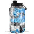 Skin Decal Wrap for Yeti 1 Gallon Jug Checker Skull Splatter Blue - JUG NOT INCLUDED by WraptorSkinz