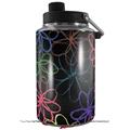 Skin Decal Wrap for Yeti 1 Gallon Jug Kearas Flowers on Black - JUG NOT INCLUDED by WraptorSkinz