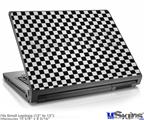 Laptop Skin (Small) - Checkered Canvas Black and White