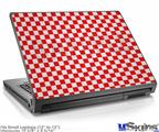 Laptop Skin (Small) - Checkered Canvas Red and White