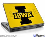 Laptop Skin (Small) - Iowa Hawkeyes 04 Black on Gold