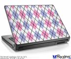 Laptop Skin (Small) - Argyle Pink and Blue