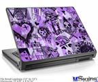 Laptop Skin (Small) - Scene Kid Sketches Purple