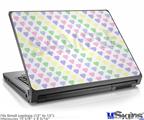 Laptop Skin (Small) - Pastel Hearts on White