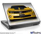 Laptop Skin (Small) - 2010 Chevy Camaro Yellow - Black Stripes