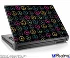 Laptop Skin (Small) - Kearas Peace Signs Black