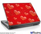 Laptop Skin (Small) - Glass Hearts Red