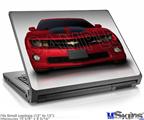 Laptop Skin (Small) - 2010 Chevy Camaro Jeweled Red - Black Stripes