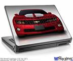 Laptop Skin (Small) - 2010 Chevy Camaro Jeweled Red - White Stripes