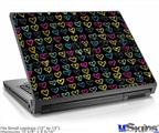 Laptop Skin (Small) - Kearas Hearts Black