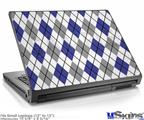 Laptop Skin (Small) - Argyle Blue and Gray