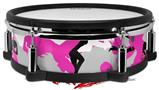 Skin Wrap works with Roland vDrum Shell PD-128 Drum Sexy Girl Silhouette Camo Hot Pink (Fuchsia) (DRUM NOT INCLUDED)