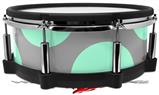 Skin Wrap works with Roland vDrum Shell PD-140DS Drum Kearas Polka Dots Mint And Gray (DRUM NOT INCLUDED)