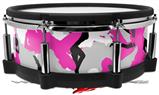 Skin Wrap works with Roland vDrum Shell PD-140DS Drum Sexy Girl Silhouette Camo Hot Pink (Fuchsia) (DRUM NOT INCLUDED)