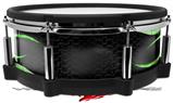 Skin Wrap works with Roland vDrum Shell PD-140DS Drum Metal Flames Green (DRUM NOT INCLUDED)