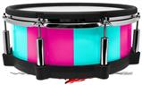 Skin Wrap works with Roland vDrum Shell PD-140DS Drum Psycho Stripes Neon Teal and Hot Pink (DRUM NOT INCLUDED)