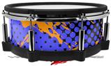 Skin Wrap works with Roland vDrum Shell PD-140DS Drum Halftone Splatter Orange Blue (DRUM NOT INCLUDED)