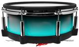 Skin Wrap works with Roland vDrum Shell PD-140DS Drum Smooth Fades Neon Teal Black (DRUM NOT INCLUDED)