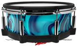 Skin Wrap works with Roland vDrum Shell PD-140DS Drum Liquid Metal Chrome Neon Blue (DRUM NOT INCLUDED)