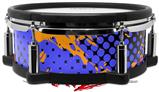 Skin Wrap works with Roland vDrum Shell PD-108 Drum Halftone Splatter Orange Blue (DRUM NOT INCLUDED)