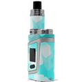 Skin Decal Wrap for Smok AL85 Alien Baby Bokeh Squared Neon Teal VAPE NOT INCLUDED