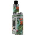 Skin Decal Wrap for Smok AL85 Alien Baby Famingos and Flowers Seafoam Green VAPE NOT INCLUDED