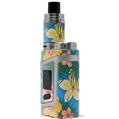 Skin Decal Wrap for Smok AL85 Alien Baby Beach Flowers 02 Blue Medium VAPE NOT INCLUDED