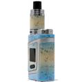 Skin Decal Wrap for Smok AL85 Alien Baby Exotic Wood Birdseye Maple Burst Neon Blue VAPE NOT INCLUDED