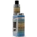 Skin Decal Wrap for Smok AL85 Alien Baby Exotic Wood Zebra Wood Burst Neon Blue VAPE NOT INCLUDED