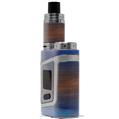 Skin Decal Wrap for Smok AL85 Alien Baby Exotic Wood Rosewood Burst Neon Blue VAPE NOT INCLUDED