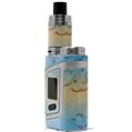 Skin Decal Wrap for Smok AL85 Alien Baby Exotic Wood Karelian Burl Burst Neon Blue VAPE NOT INCLUDED