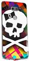 Skin Decal Wrap for LG V30 Rainbow Plaid Skull