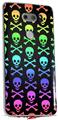 Skin Decal Wrap for LG V30 Skull and Crossbones Rainbow