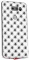 Skin Decal Wrap for LG V30 Kearas Daisies Black on White