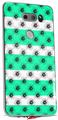 Skin Decal Wrap for LG V30 Kearas Daisies Stripe SeaFoam